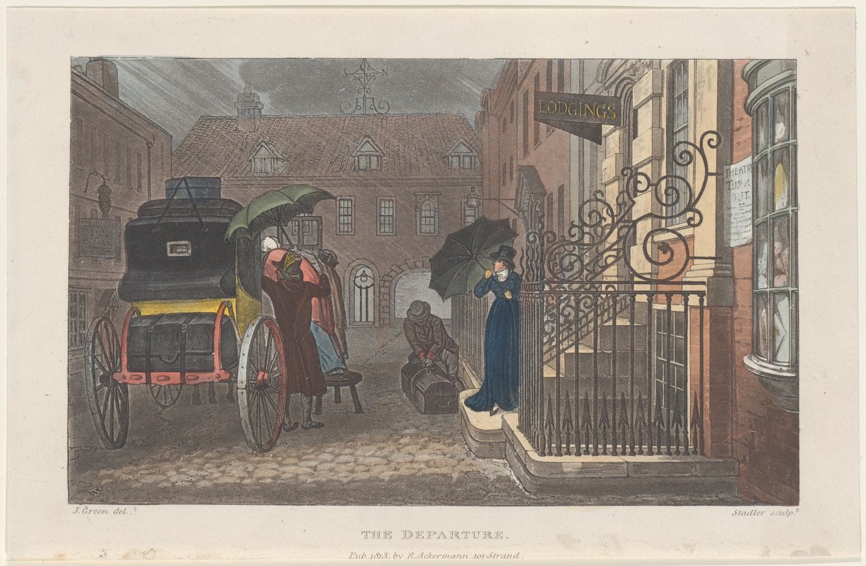 La partida, de Bocetos poéticos de Scarborough, 1813 de Joseph Constantine Stadler