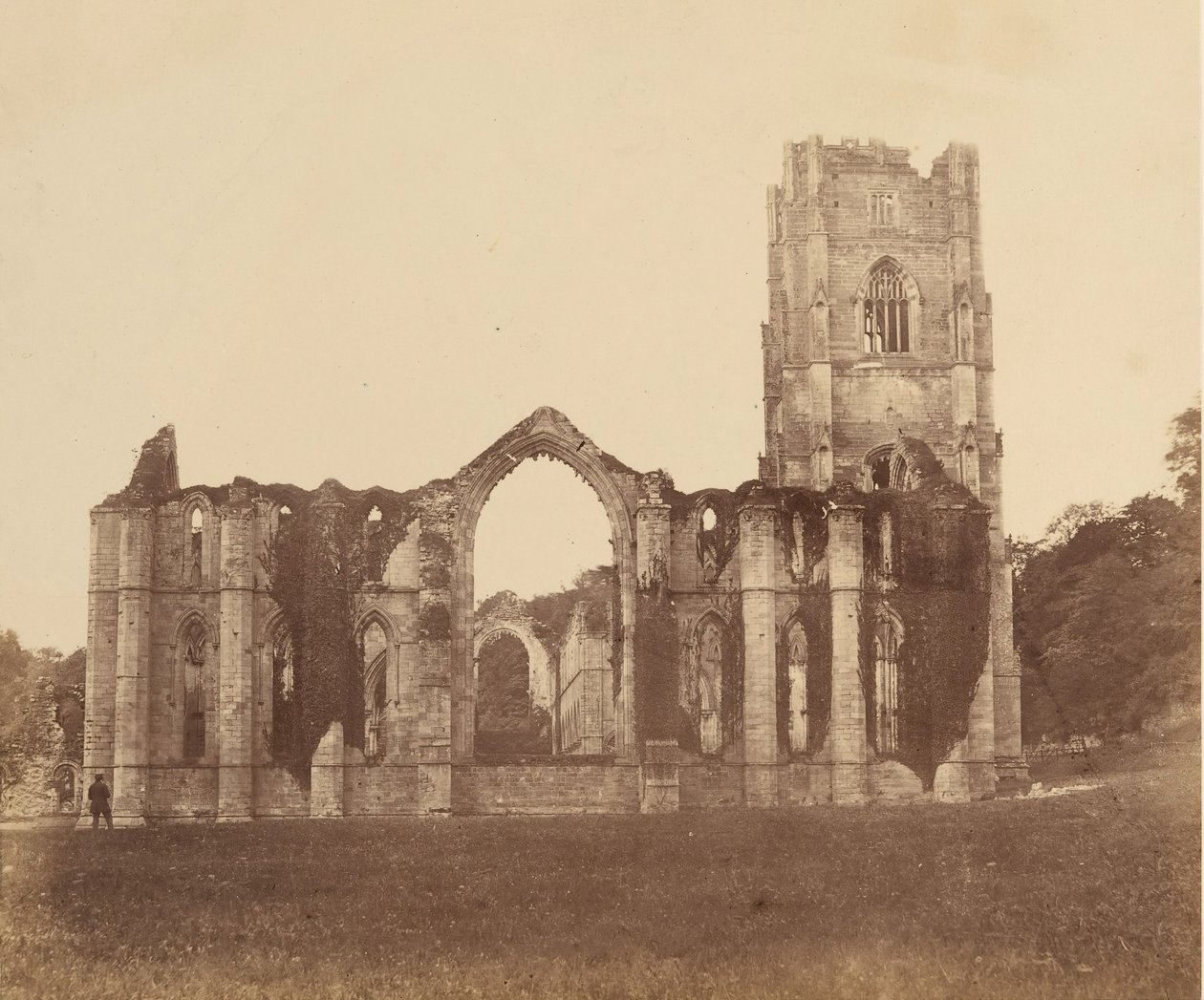 Abadía de Fountains. La Capilla de los Nueve Altares, Exterior de Joseph Cundall