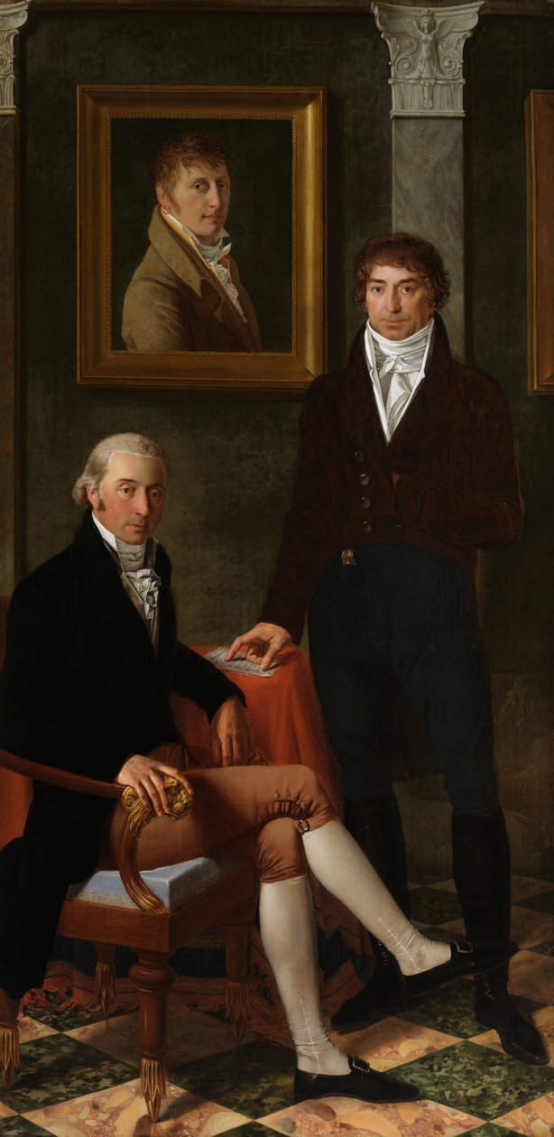 Retrato de amistad de los artistas François Wynckelman, François van der Donckt y Joseph Odevaere (óleo sobre lienzo) de Joseph Denis Odevaere