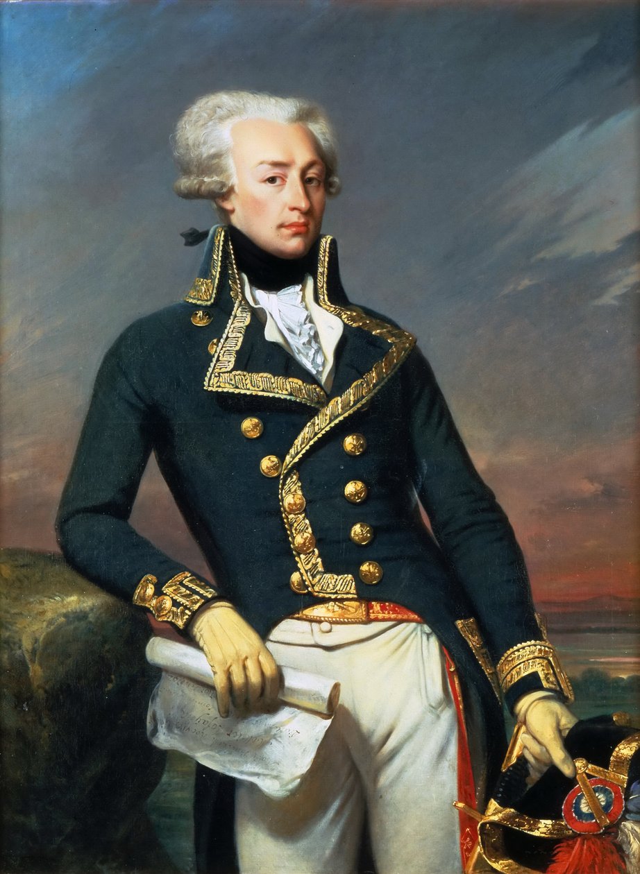 Retrato de Gilbert Motier el Marqués de La Fayette 1757-1834, como Teniente General, 1791 de Joseph Desire Court