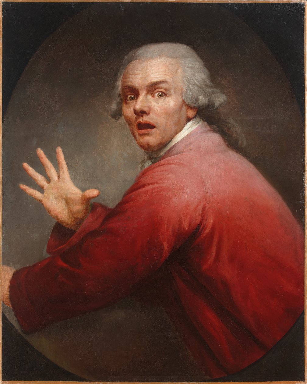 Autorretrato como un hombre sorprendido y aterrorizado de Joseph Ducreux