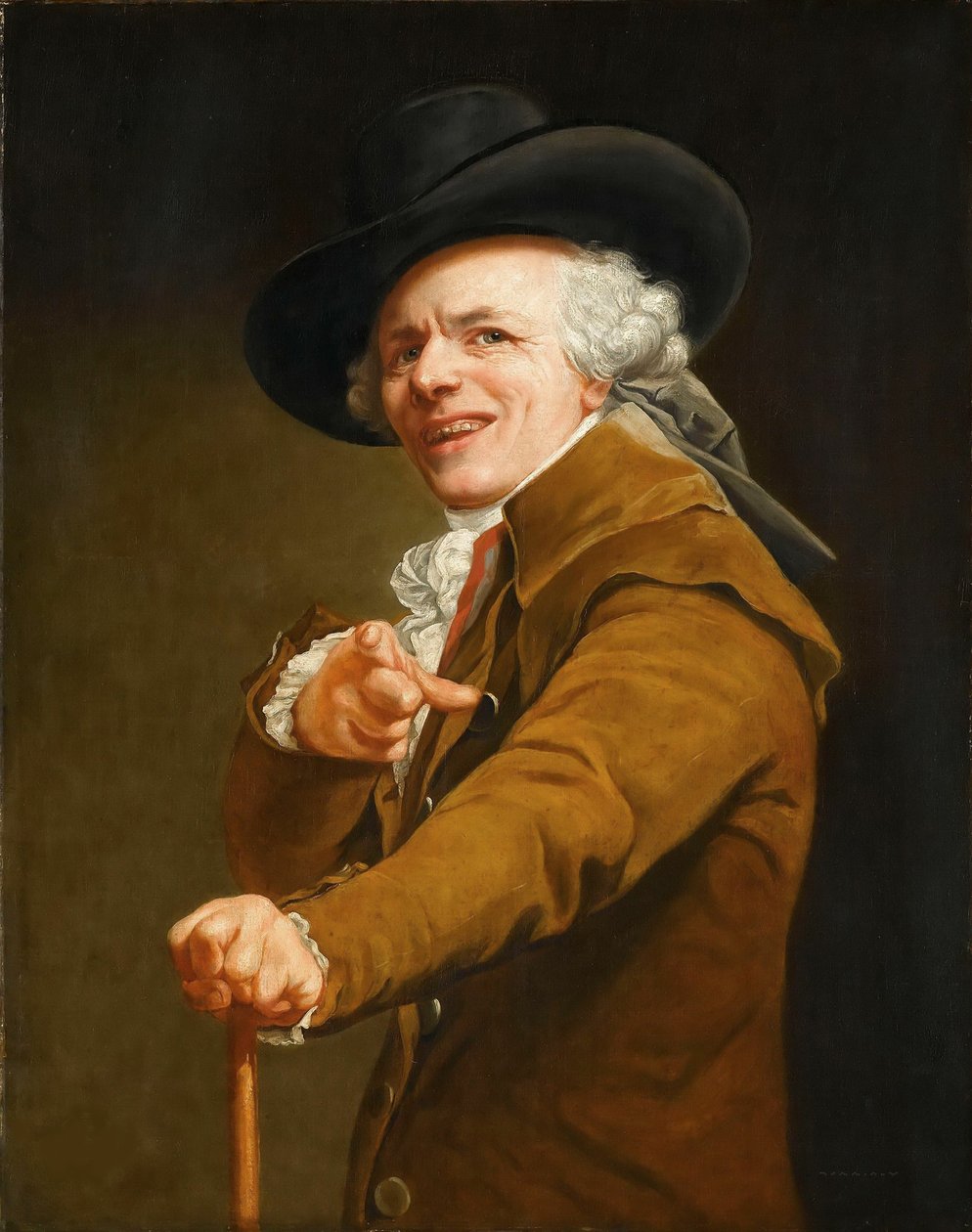 Autorretrato del artista en el papel de un burlón, c. 1793 de Joseph Ducreux