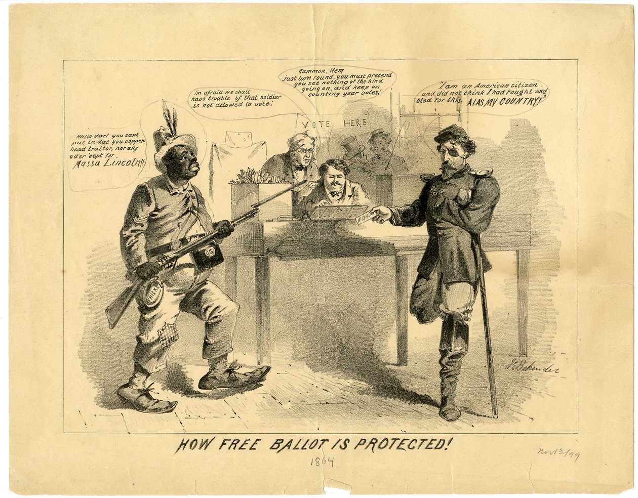 Cómo se protege el voto libre, 1864 de Joseph E. Baker