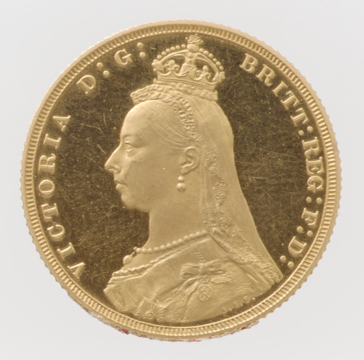 Soberano de prueba de la cabeza del jubileo de la reina Victoria, 1887 de Joseph Edgar Boehm