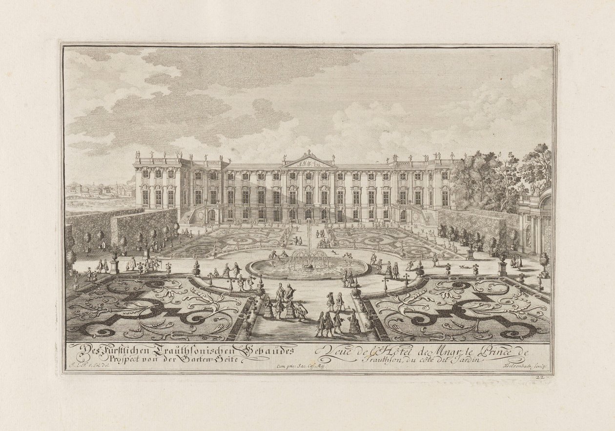 El Palais Trautson en Viena, 1719 de Joseph Emanuel Fischer von Erlach