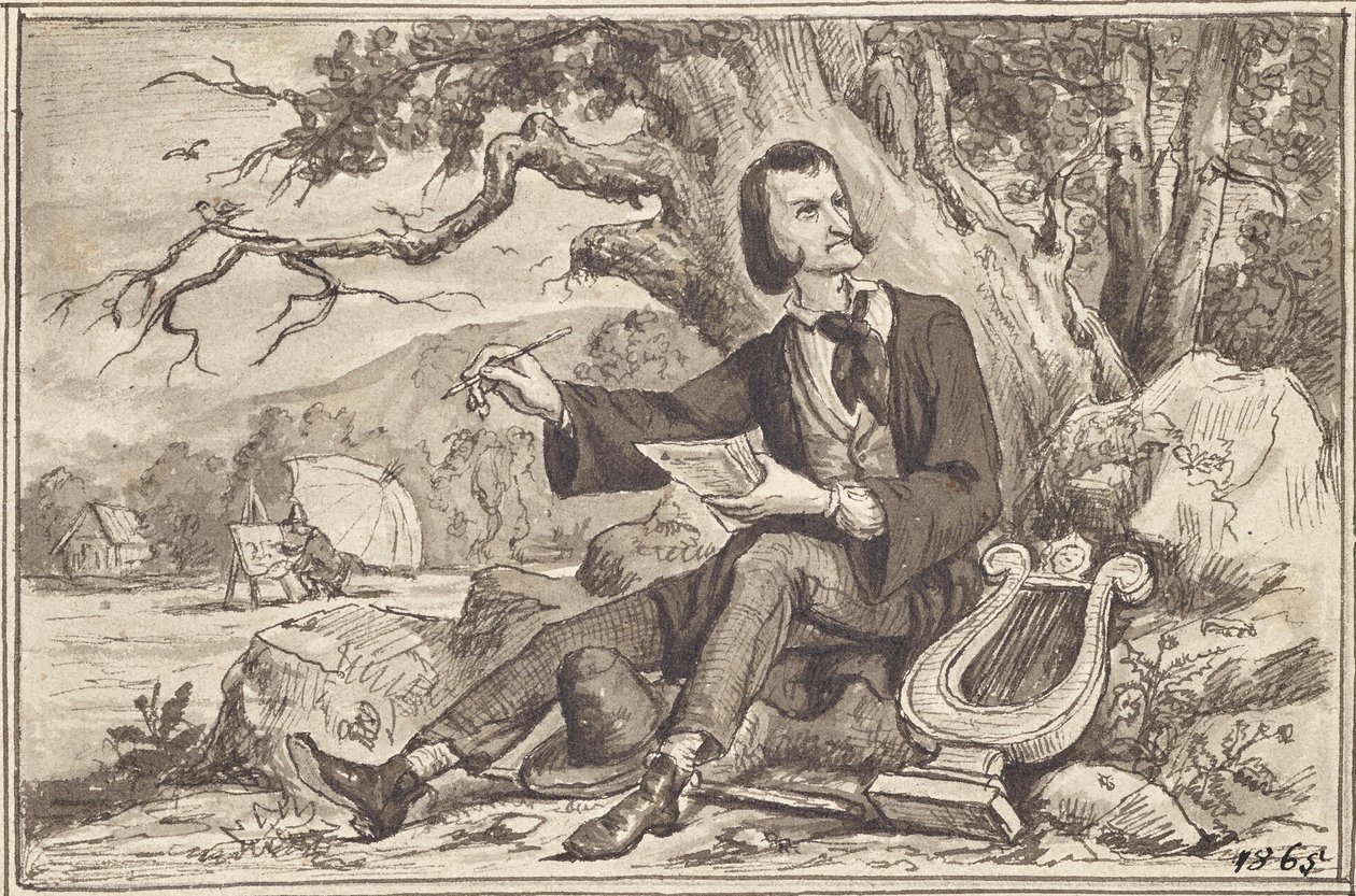 Las artes: Poeta, Lira, Pintor de Joseph Eugen Hörwarter