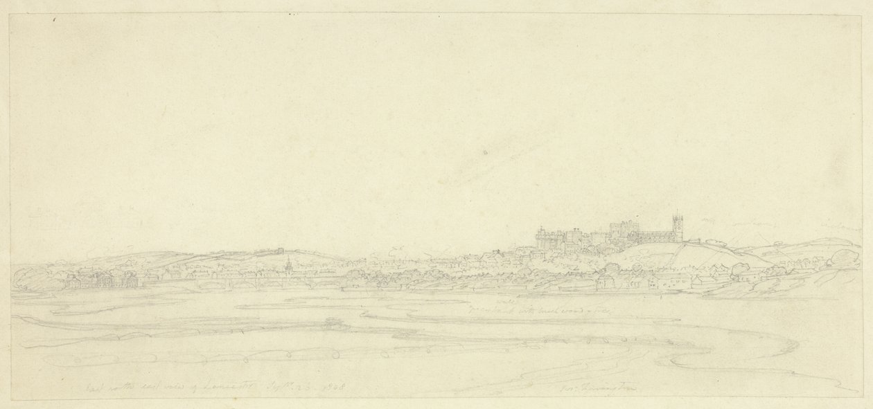 Vista noreste de Lancaster de Joseph Farington