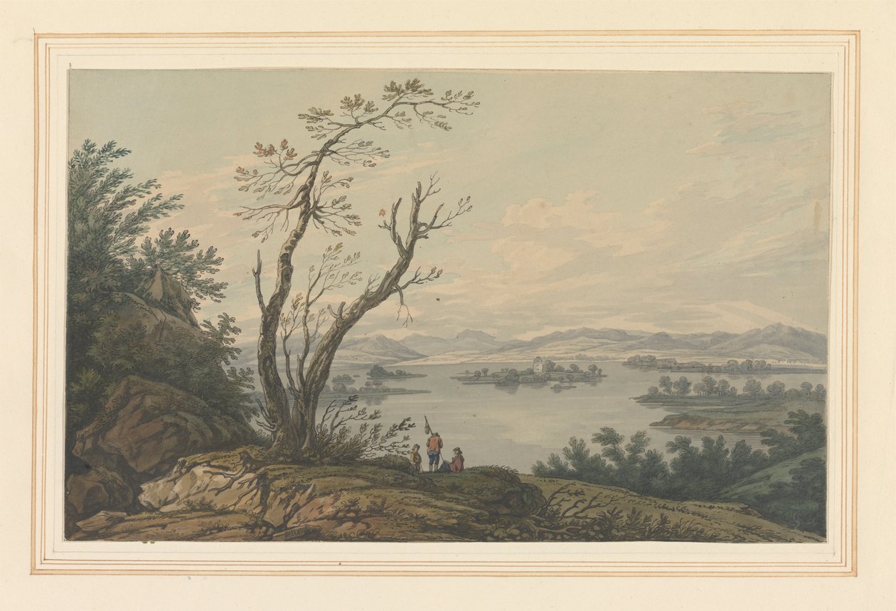 Vista de Windermere hacia la Gran Isla de Joseph Farington