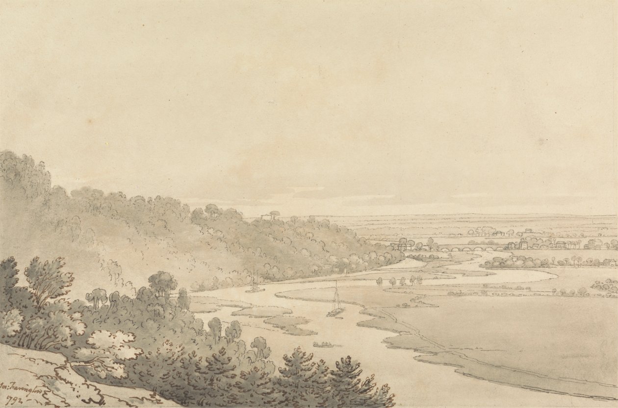 Vista de Taplow y Maidenhead desde Cliveden de Joseph Farington