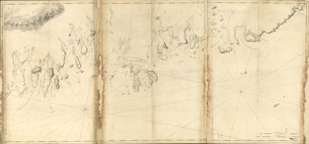 (Costa de Maine desde Moose Cove hasta la bahía de Gouldsboro. LOC 77692978 de Joseph Frederick Barres