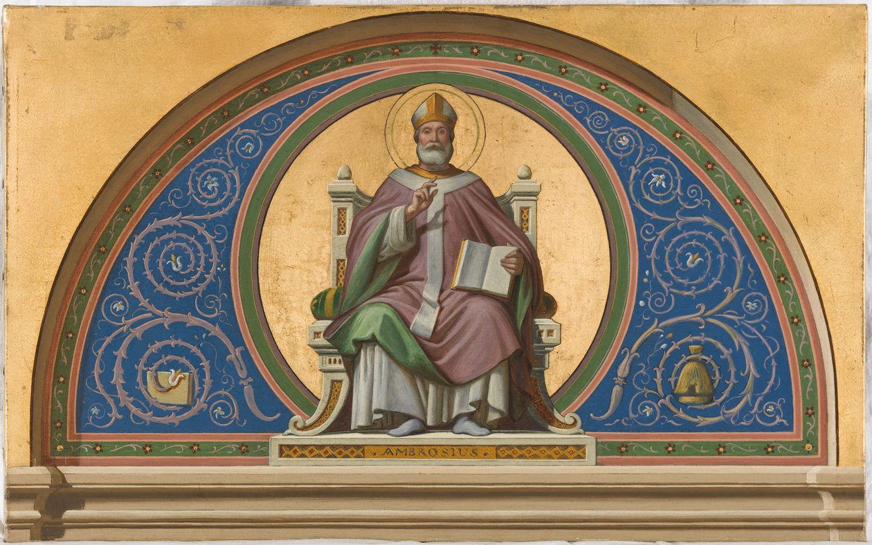 Boceto para la iglesia de Saint-Ambroise: San Ambrosio, hacia 1866 (óleo sobre lienzo) de Joseph Frederick Charles Soulacroix