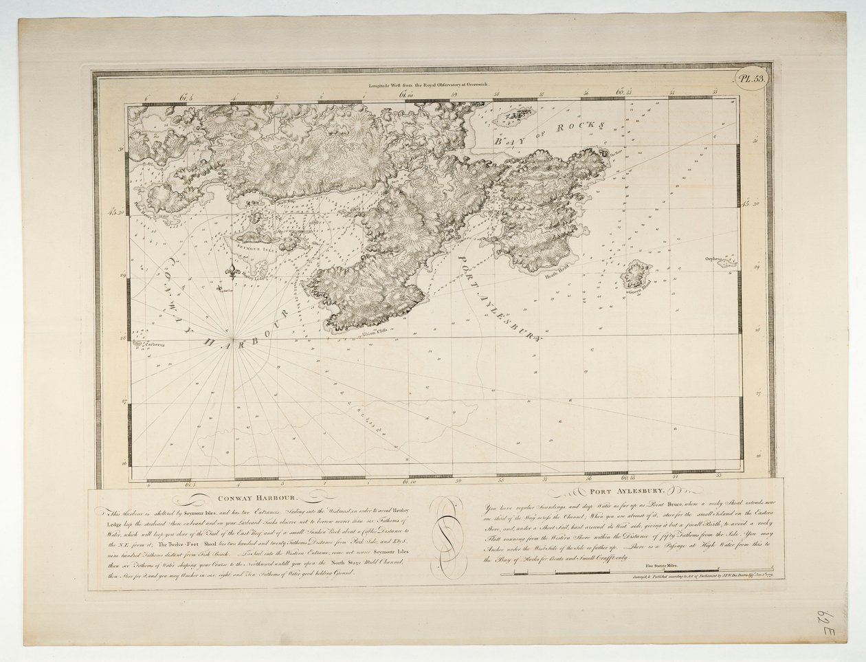 Puerto de Conway y Puerto Aylesbury, Costa Atlántica Norteamericana de Joseph Frederick Wallet DesBarres