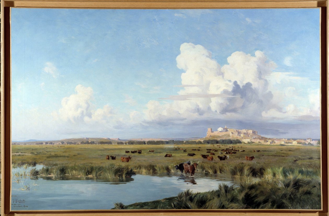 Paisaje de la Camarga (óleo sobre lienzo) de Joseph Garibaldi