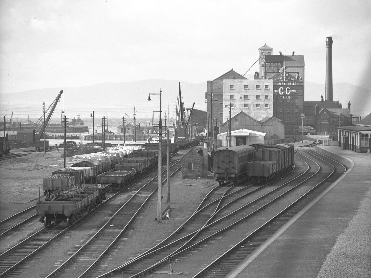 Vista de vagones de mercancías en el muelle de Silloth de Joseph Hardman