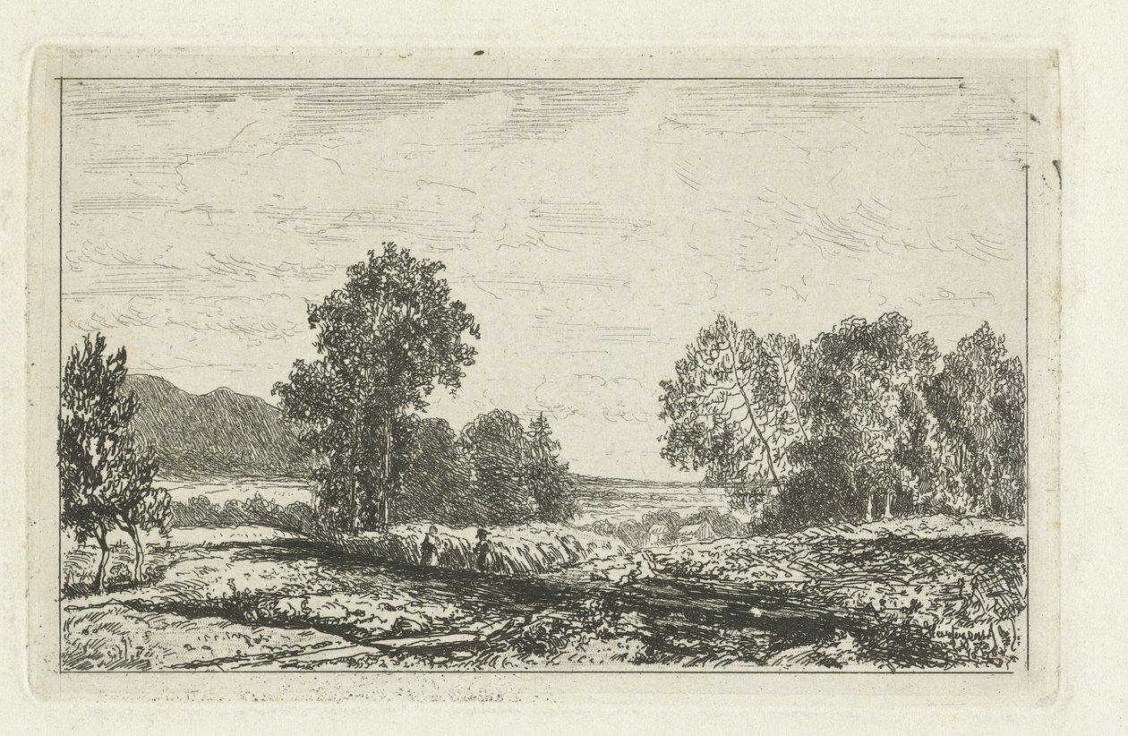 Paisaje con dos figuras de Joseph Hartogensis