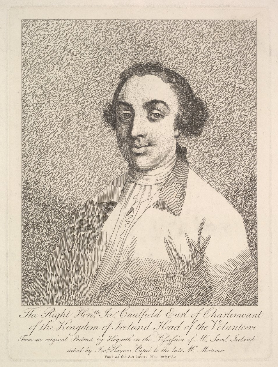 El muy honorable James Caulfield, Conde de Charlemount del Reino de Irlanda, 19 de marzo de 1782 de Joseph Haynes