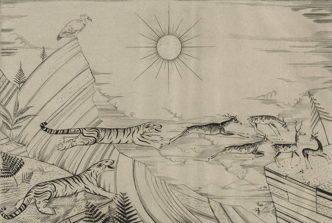 Asie, publicado en 1928 (grabado sobre papel verjurado) de Joseph Hecht