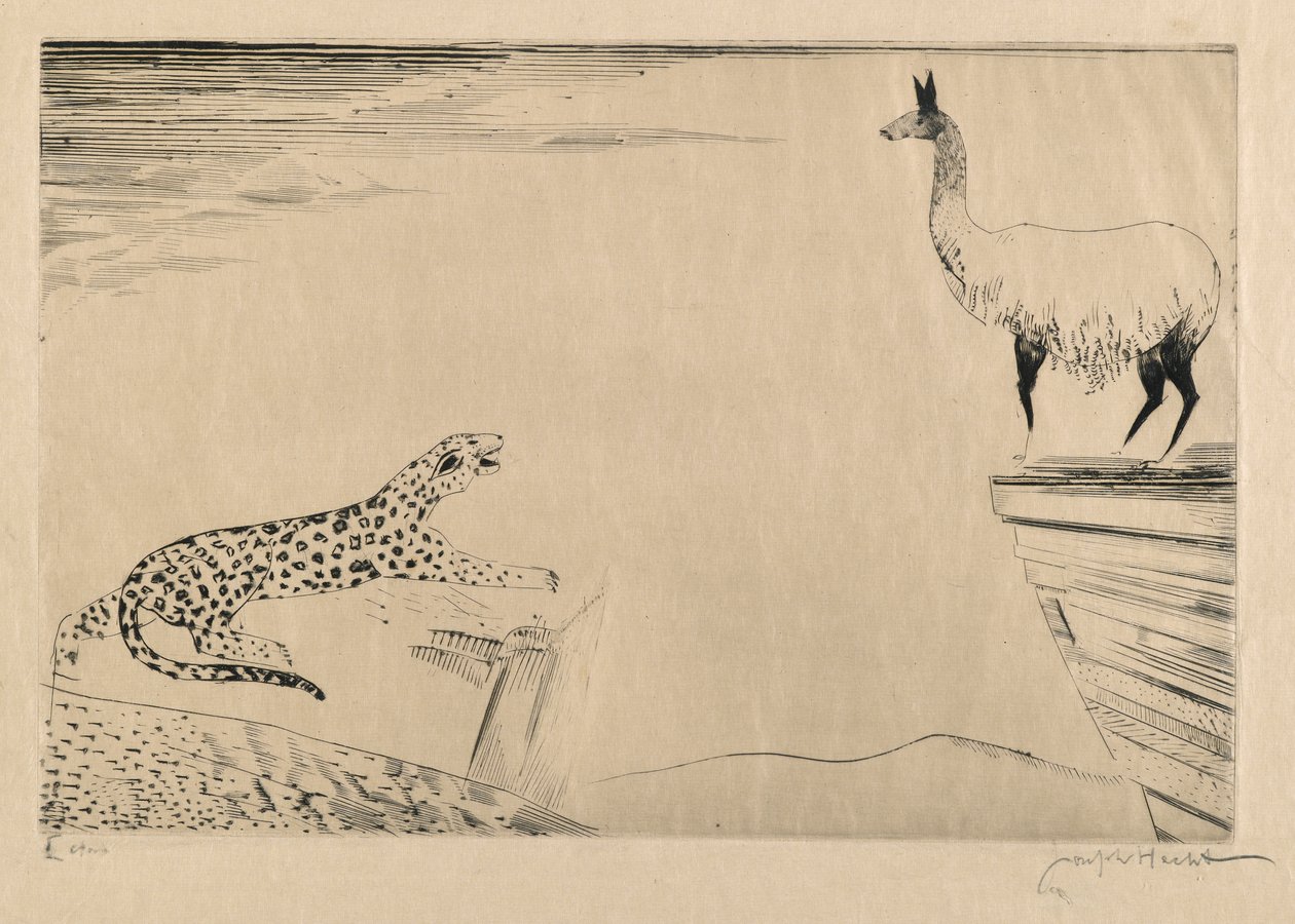 Jaguar y llama de Joseph Hecht