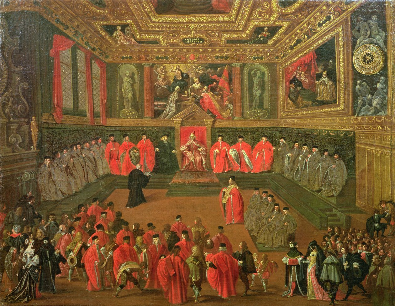 Audiencia con el Dogo en el Colegio del Palacio Ducal de Joseph Heintz