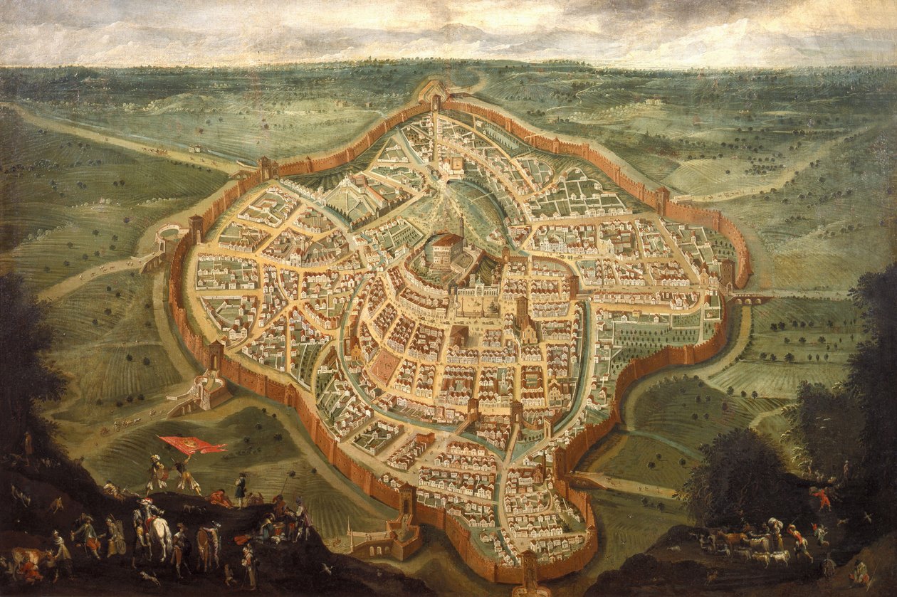 Mapa de la ciudad de Udine de Joseph Heintz the Younger