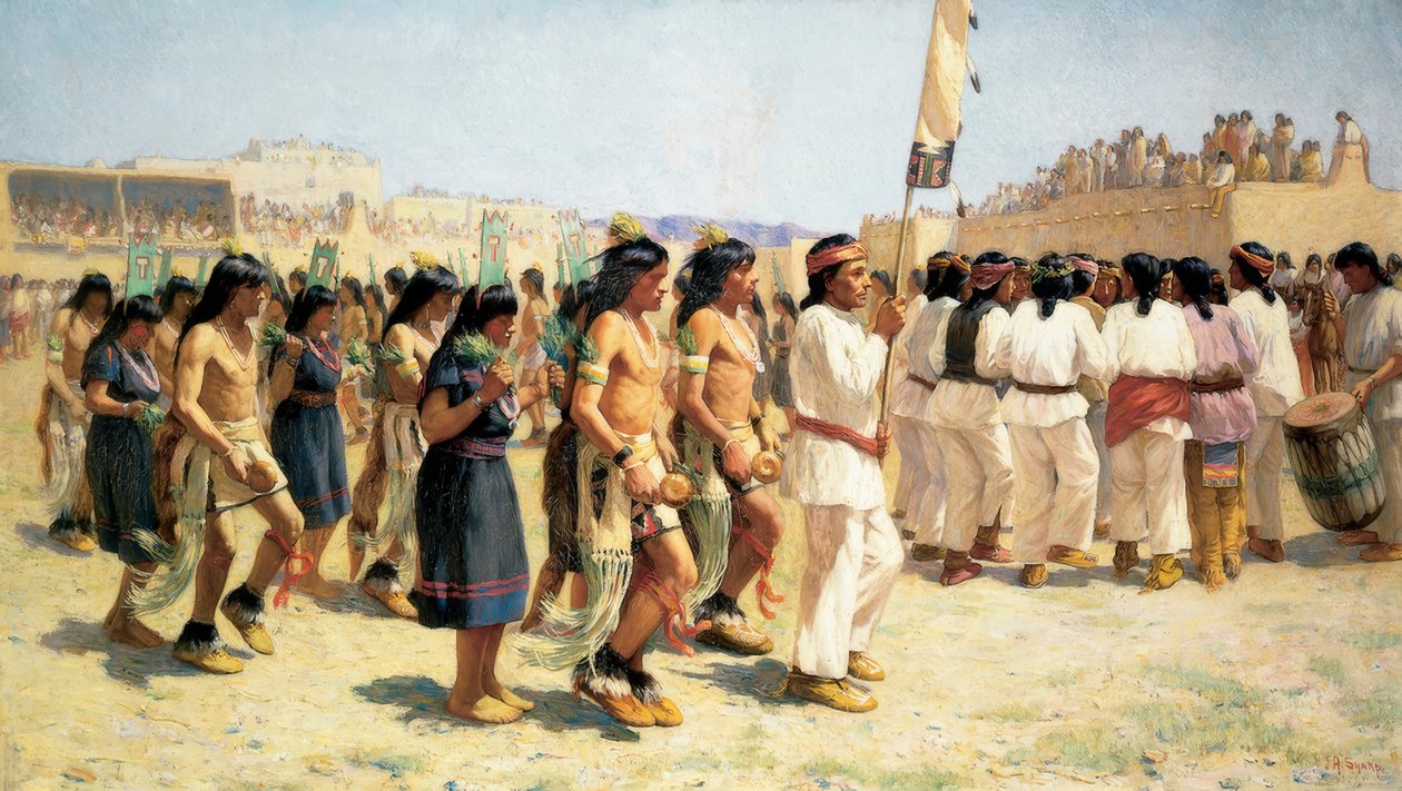 La danza de la cosecha de Joseph Henry Sharp