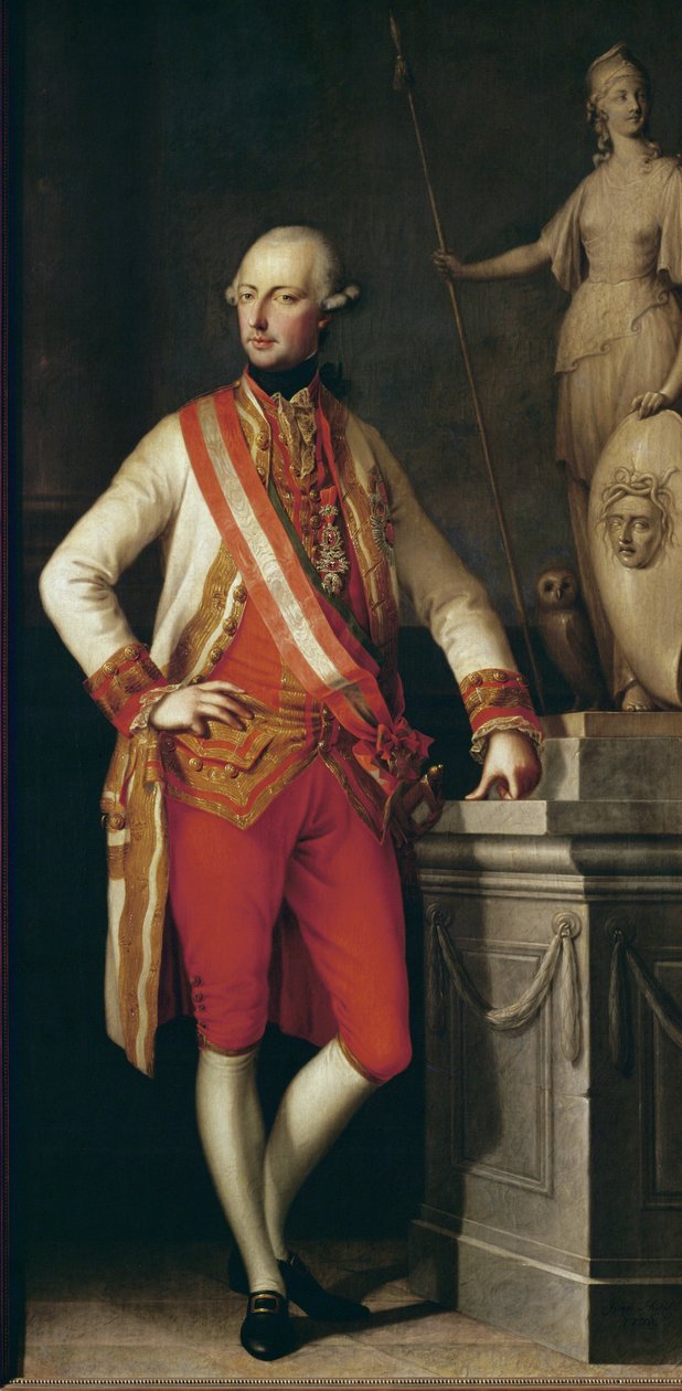 José II, Emperador del Sacro Imperio Romano Germánico (pintura sobre lienzo) de Joseph Hickel