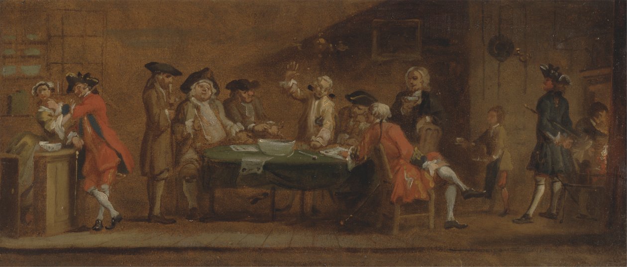 Figuras en una taberna o cafetería de Joseph Highmore