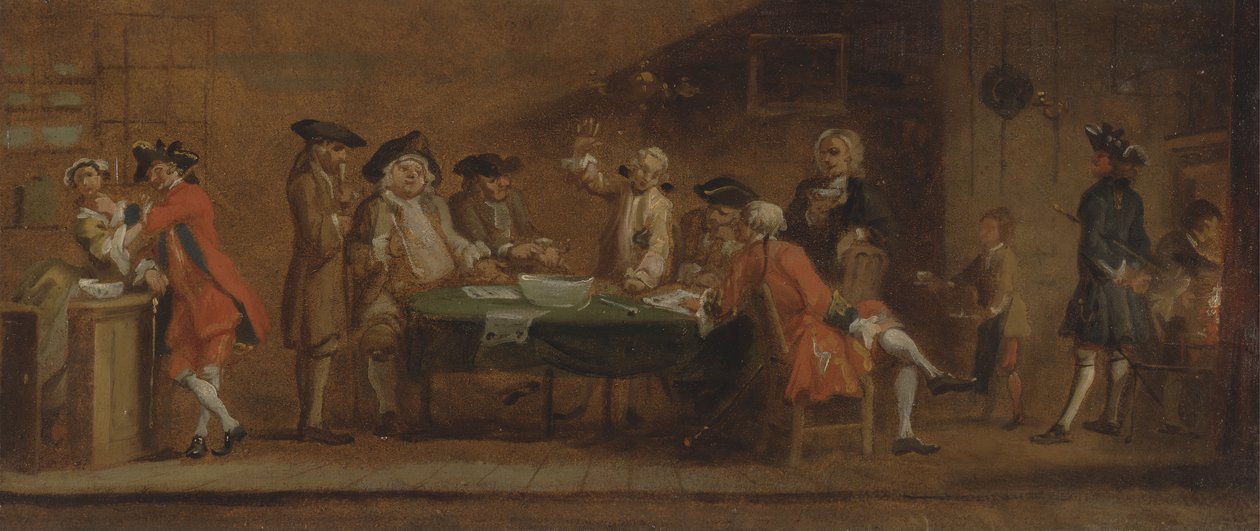 Figuras en una taberna o cafetería, ca. 1725 o después de 1750 de Joseph Highmore