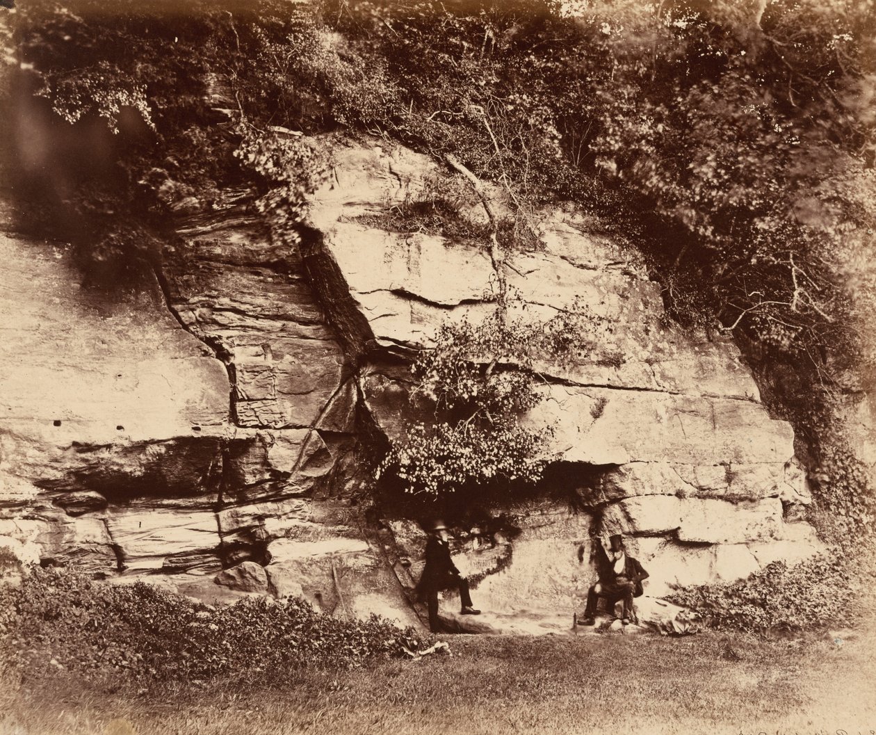 The Echo Rock, Fountains Abbey,1856 (foto) de Joseph & Howlett Robert (1831 58) Cundall