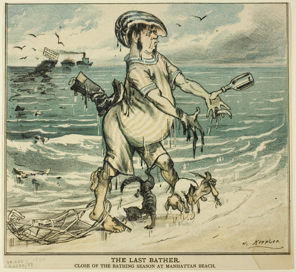 El último bañista, de Puck de Joseph Keppler
