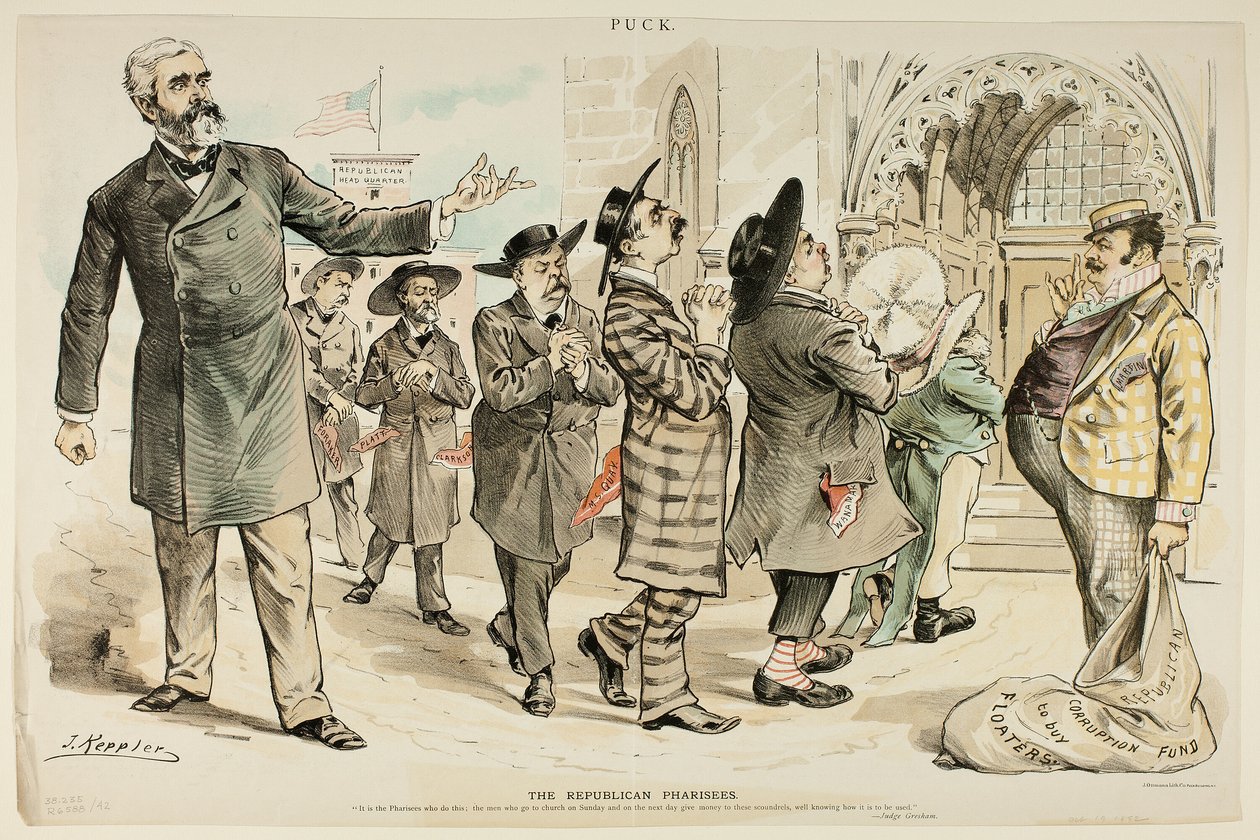 Los fariseos republicanos, de Puck de Joseph Keppler