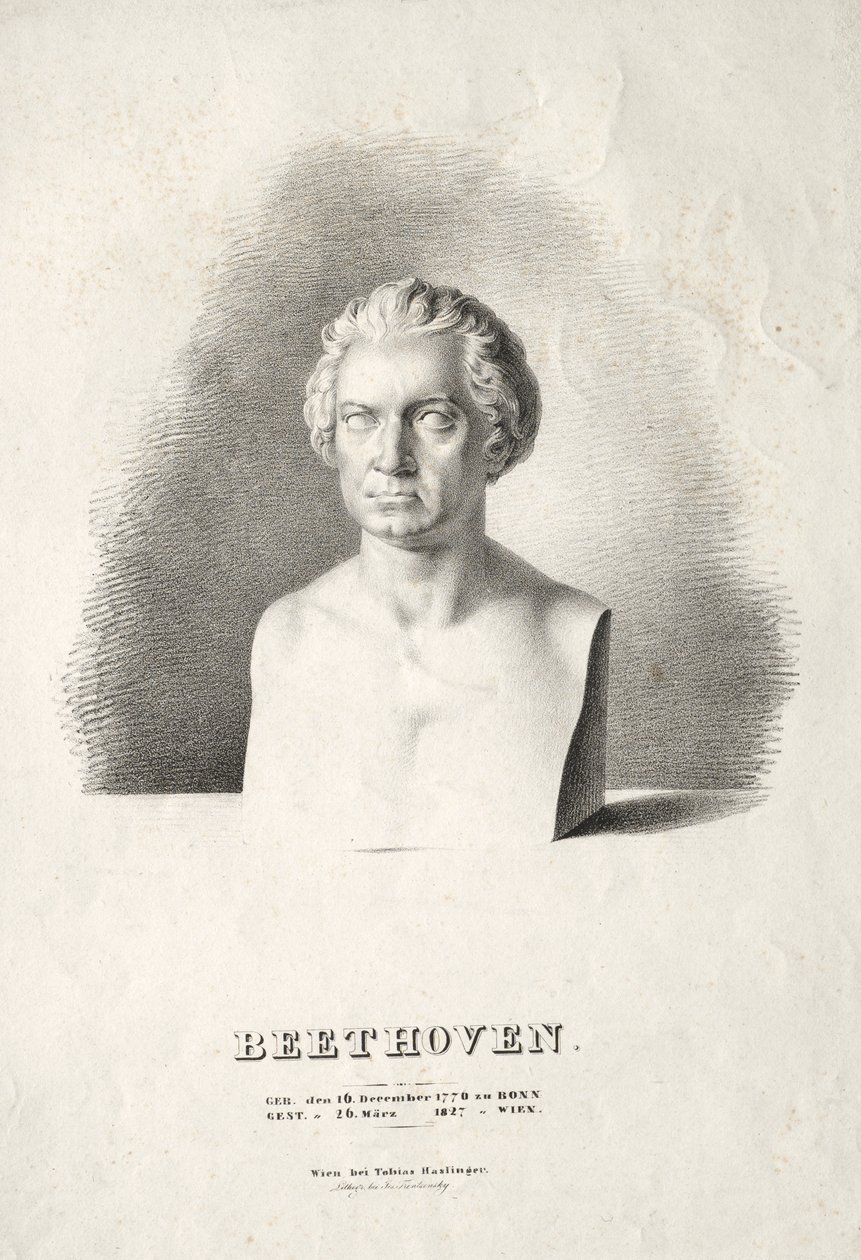 Busto de Ludwig van Beethoven de Joseph Kriehuber