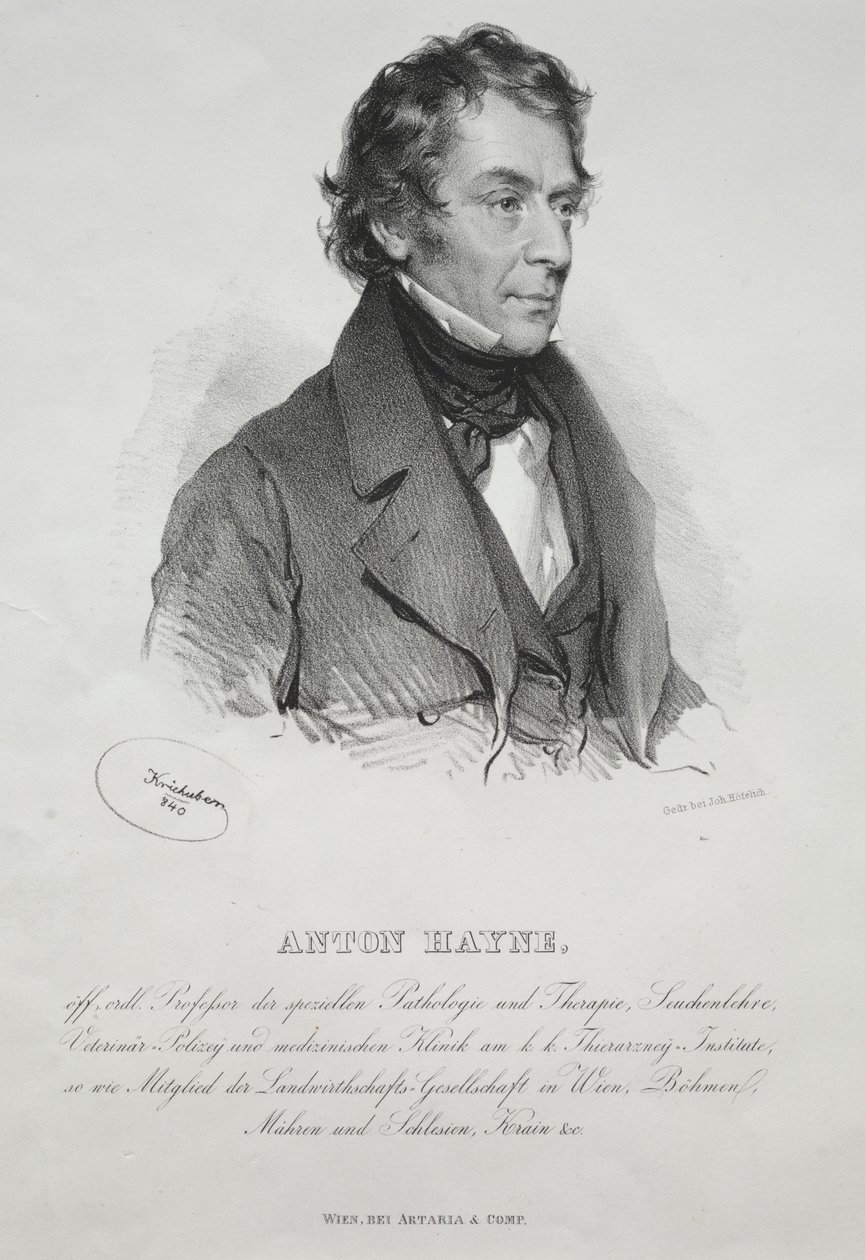 Retrato del Dr. Anton Hayne, 1840 de Joseph Kriehuber