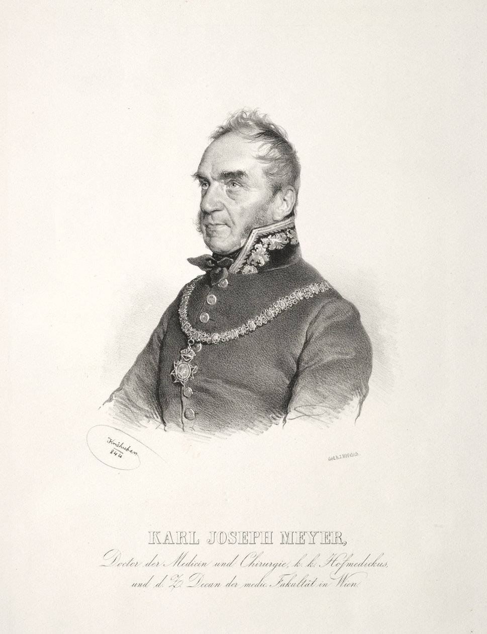 Retrato del Dr. Karl Joseph Meyer de Joseph Kriehuber