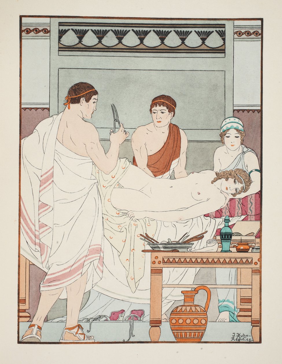 Examen ginecológico, ilustración de 