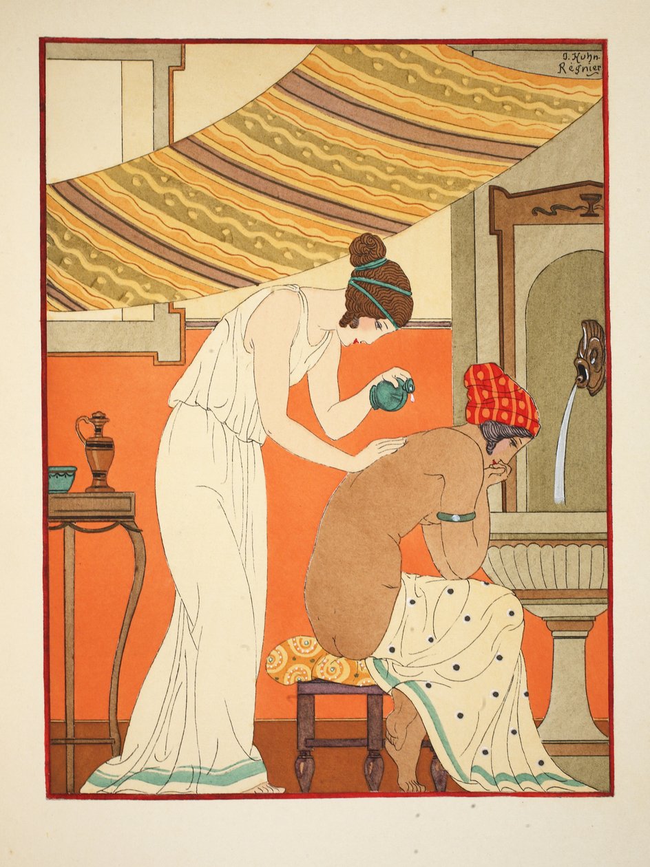 Debe ungir las heridas con aceite, ilustración de 