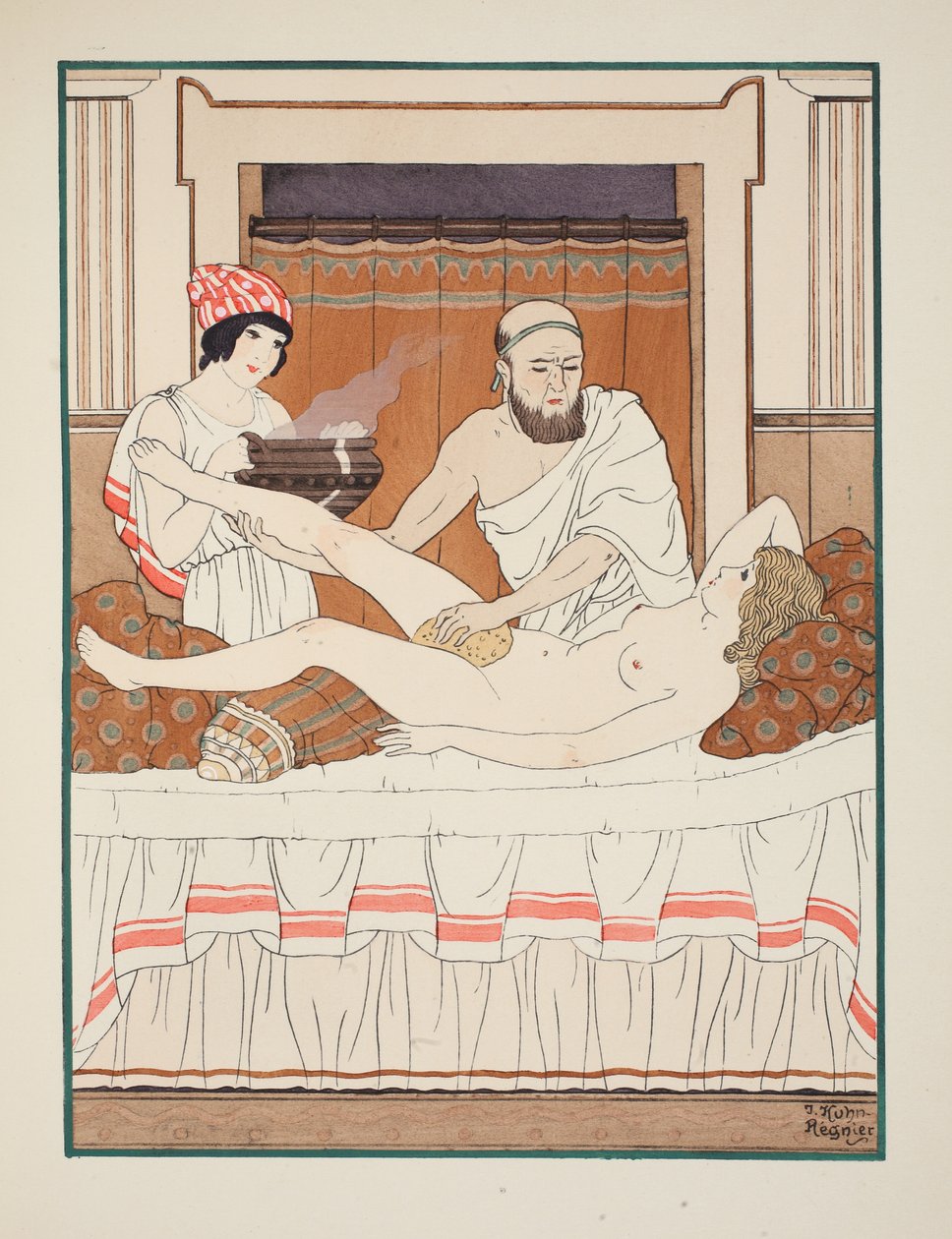 Baño de esponja, ilustración de 