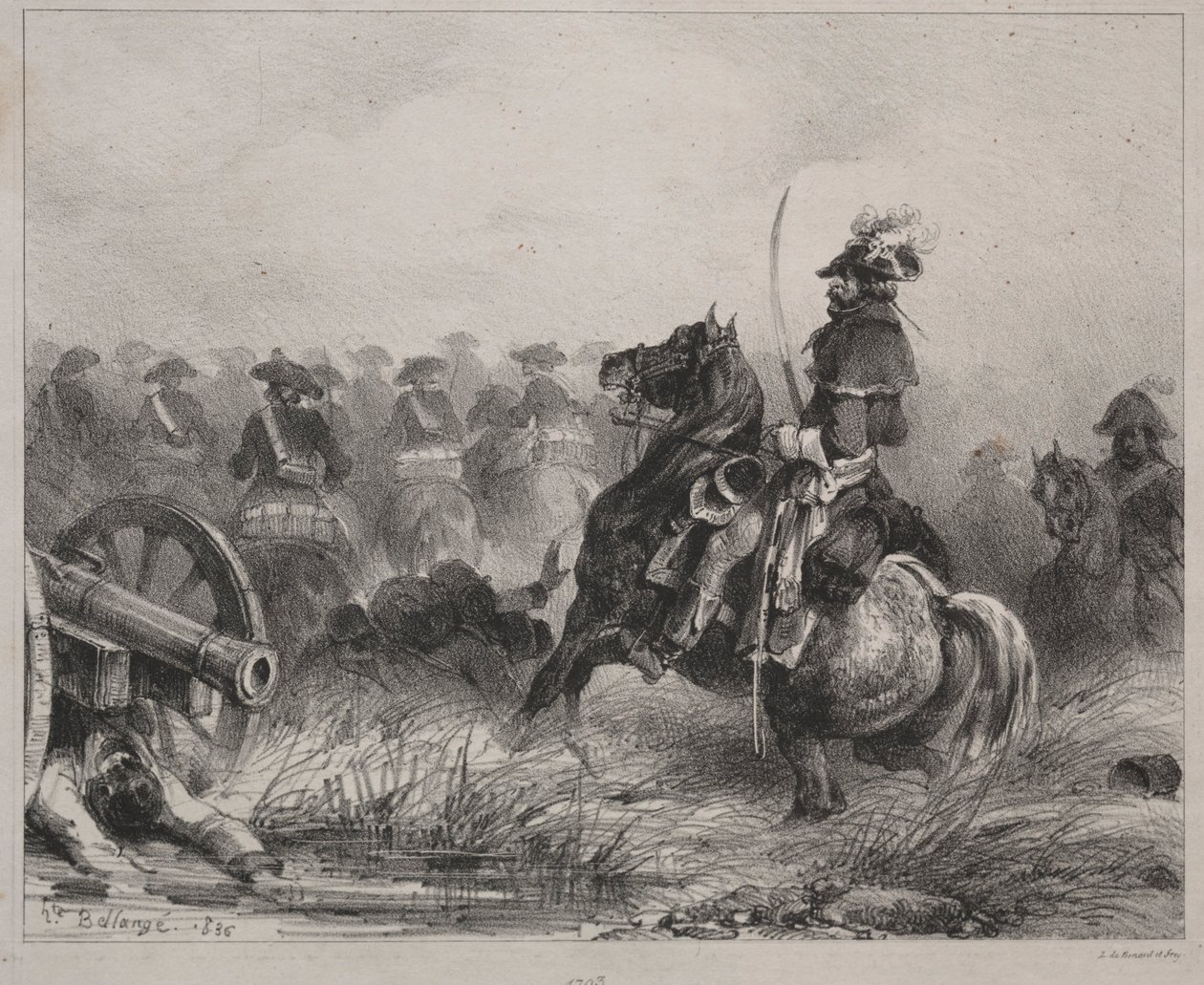 Escena de Caballería, 1836 de Joseph Louis Hippolyte Bellange