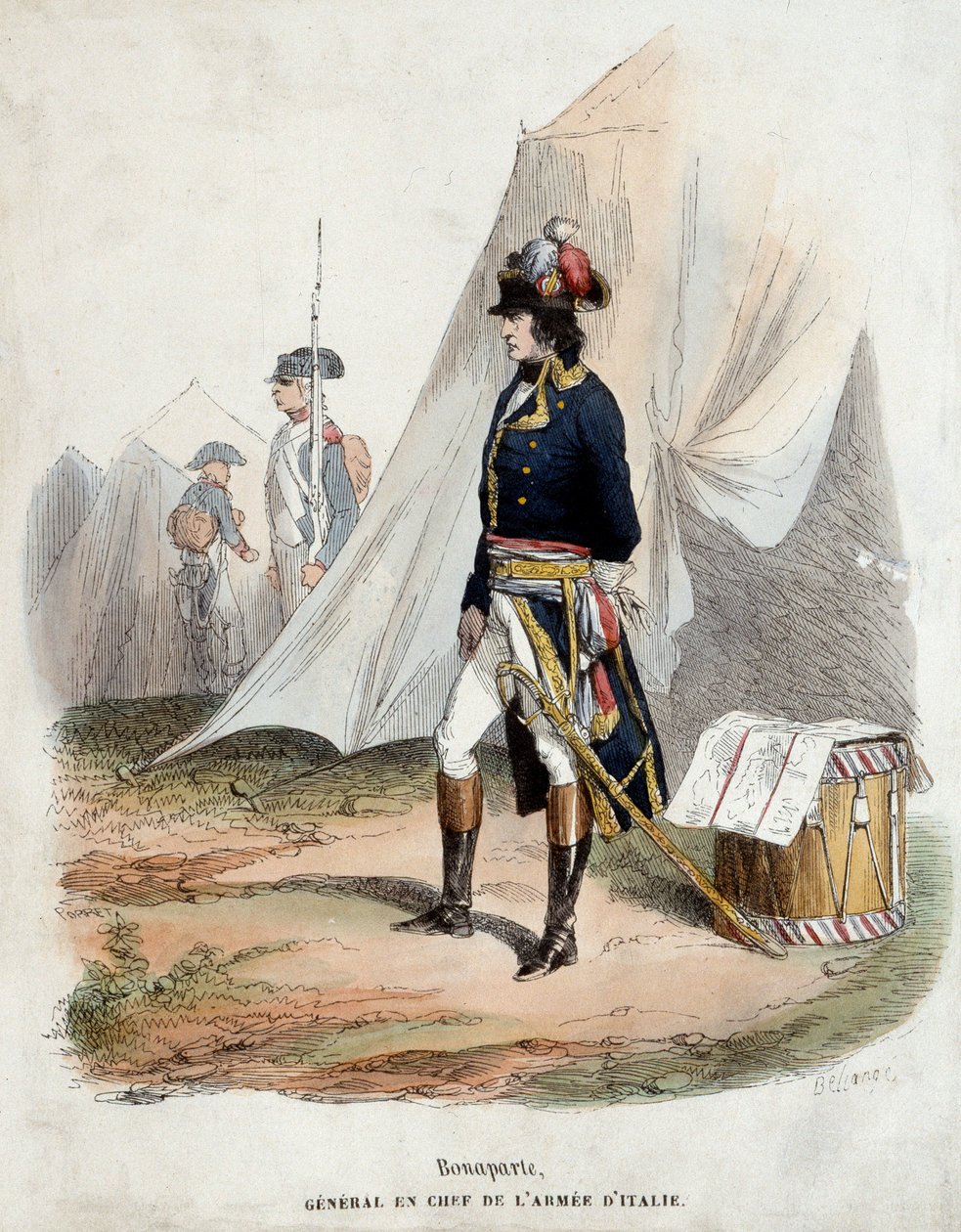 Retrato de Bonaparte (1769-1821) General en Jefe del Ejército de Italia de Joseph Louis Hippolyte Bellange