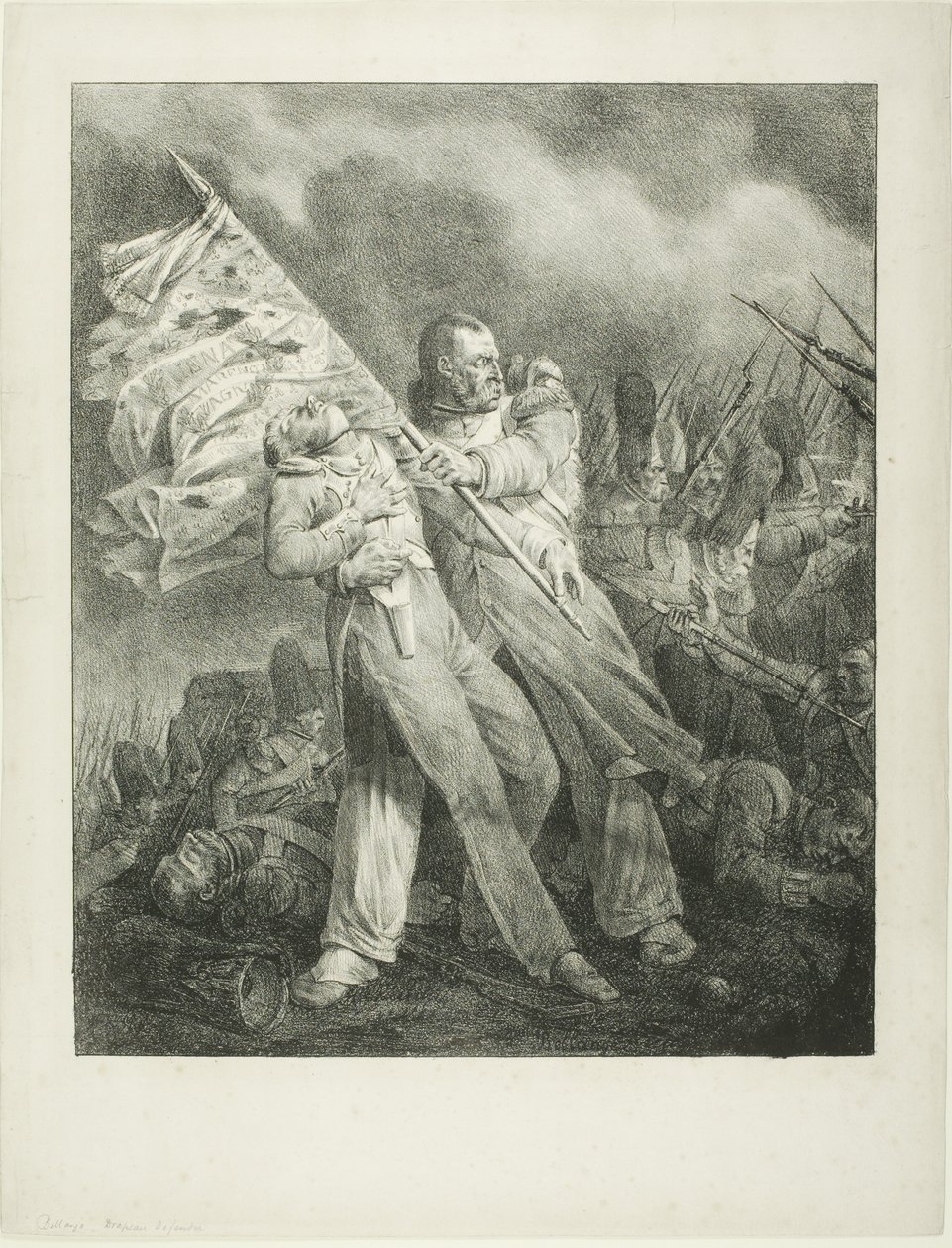 El abanderado herido de Joseph Louis Hippolyte Bellange