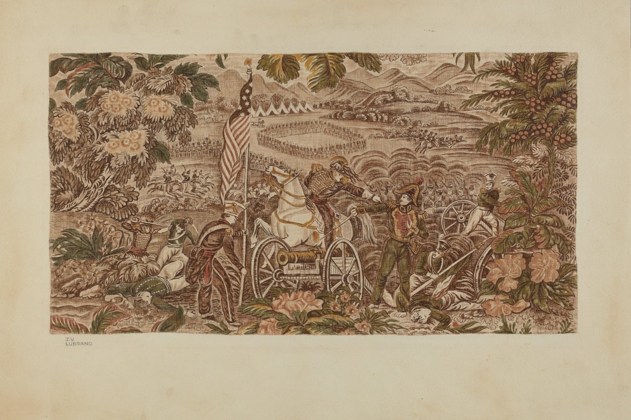 Textil impreso histórico, c. 1939 de Joseph Lubrano