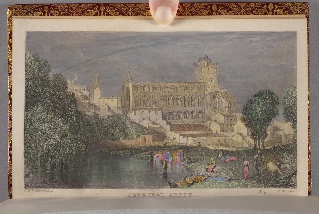 La Abadía de Jedburgh, encuadernada en el Vol. II de The Poetical Works of Sir Walter Scott, grabado por Robert Brandard (1805-1862). de Joseph Mallord William (after) Turner