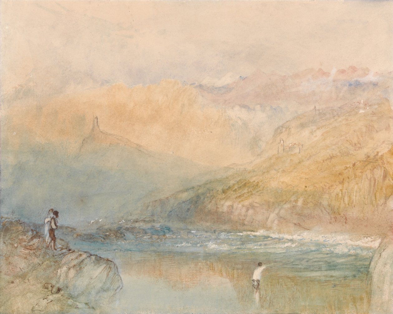Una vista de Suiza, probablemente del valle de Domleschg de Joseph Mallord William Turner