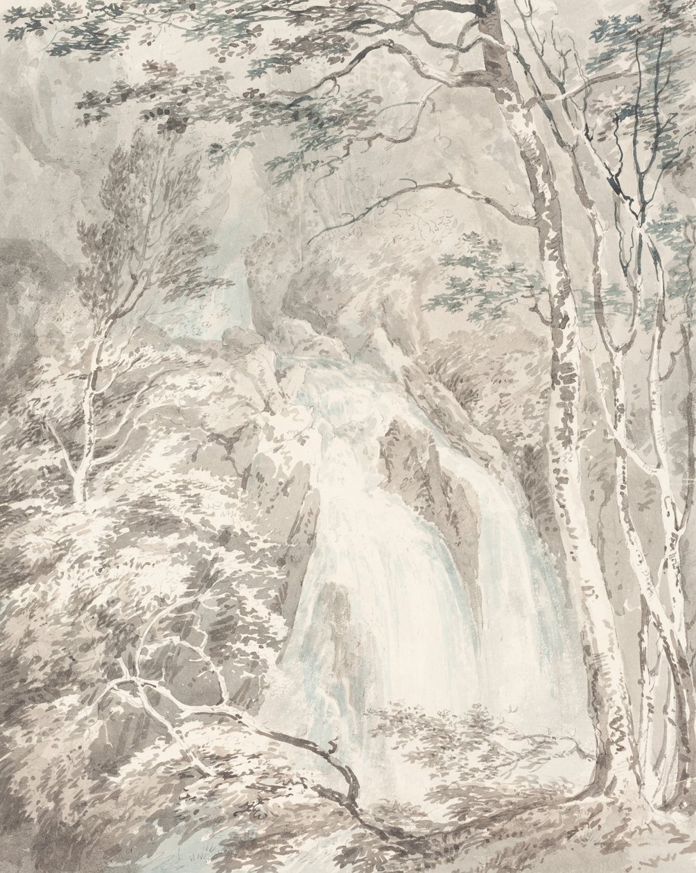 Una cascada de Joseph Mallord William Turner