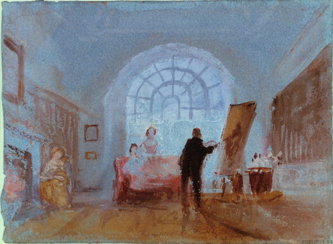 Artista trabajando en un caballete, 1828 de Joseph Mallord William Turner