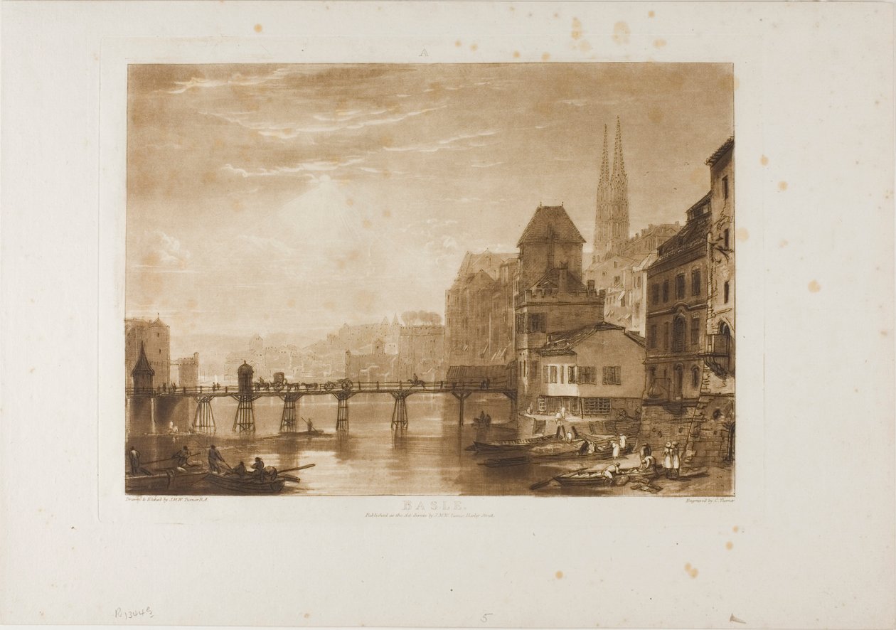 Basilea, lámina 5 de Liber Studiorum de Joseph Mallord William Turner
