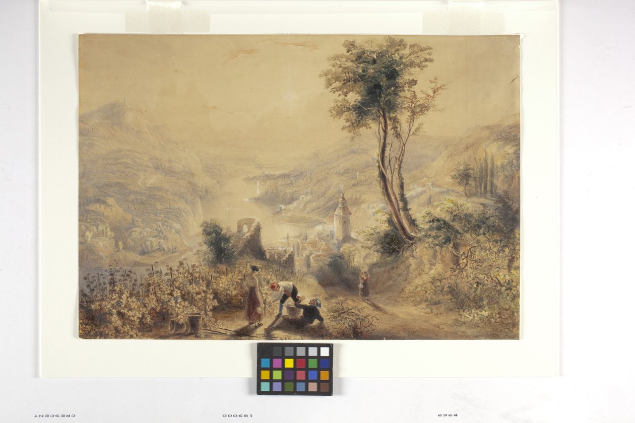 Berncastle (Oberwesel) (acuarela y gouache sobre papel blanquecino) de Joseph Mallord William Turner