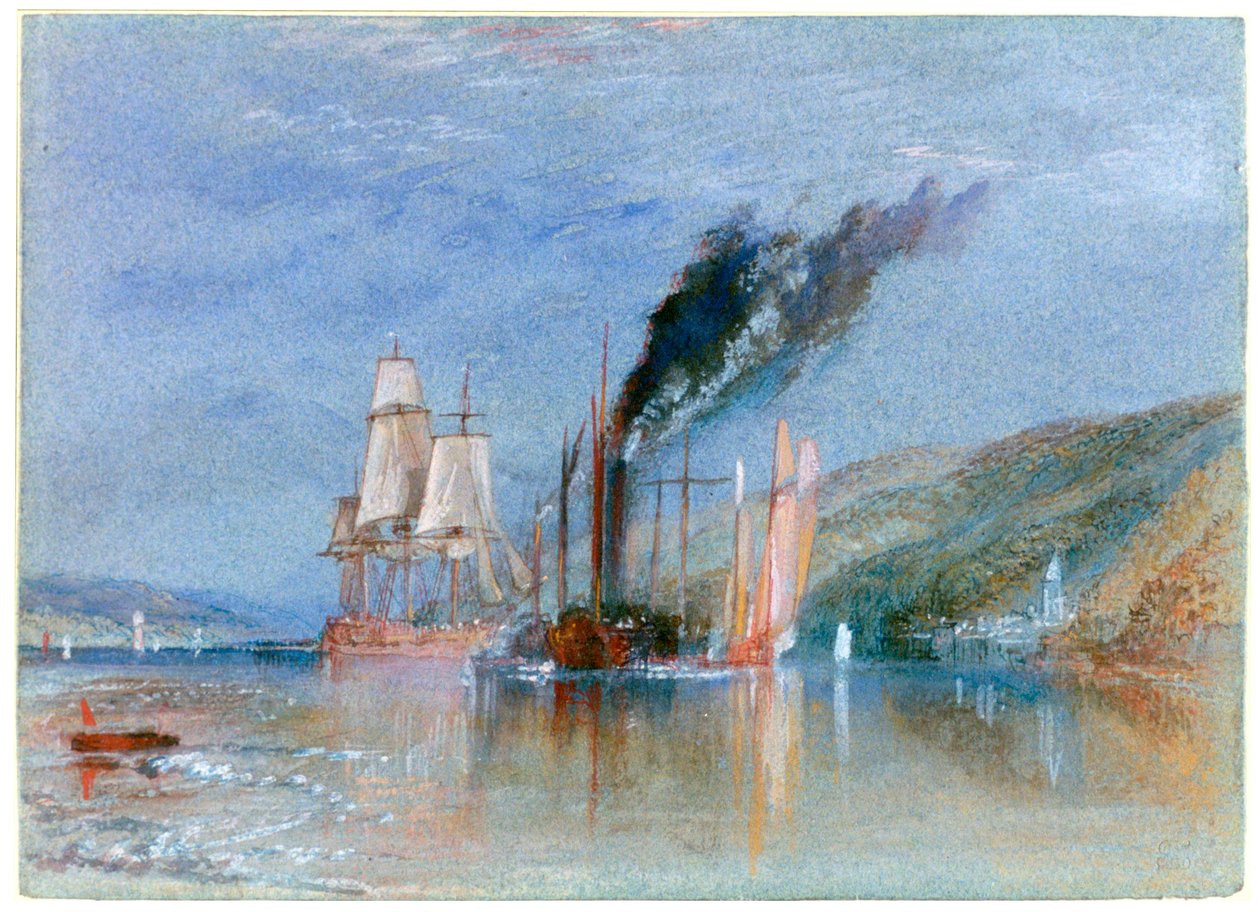 Entre Quillebeuf y Villequier, c. 1832 de Joseph Mallord William Turner