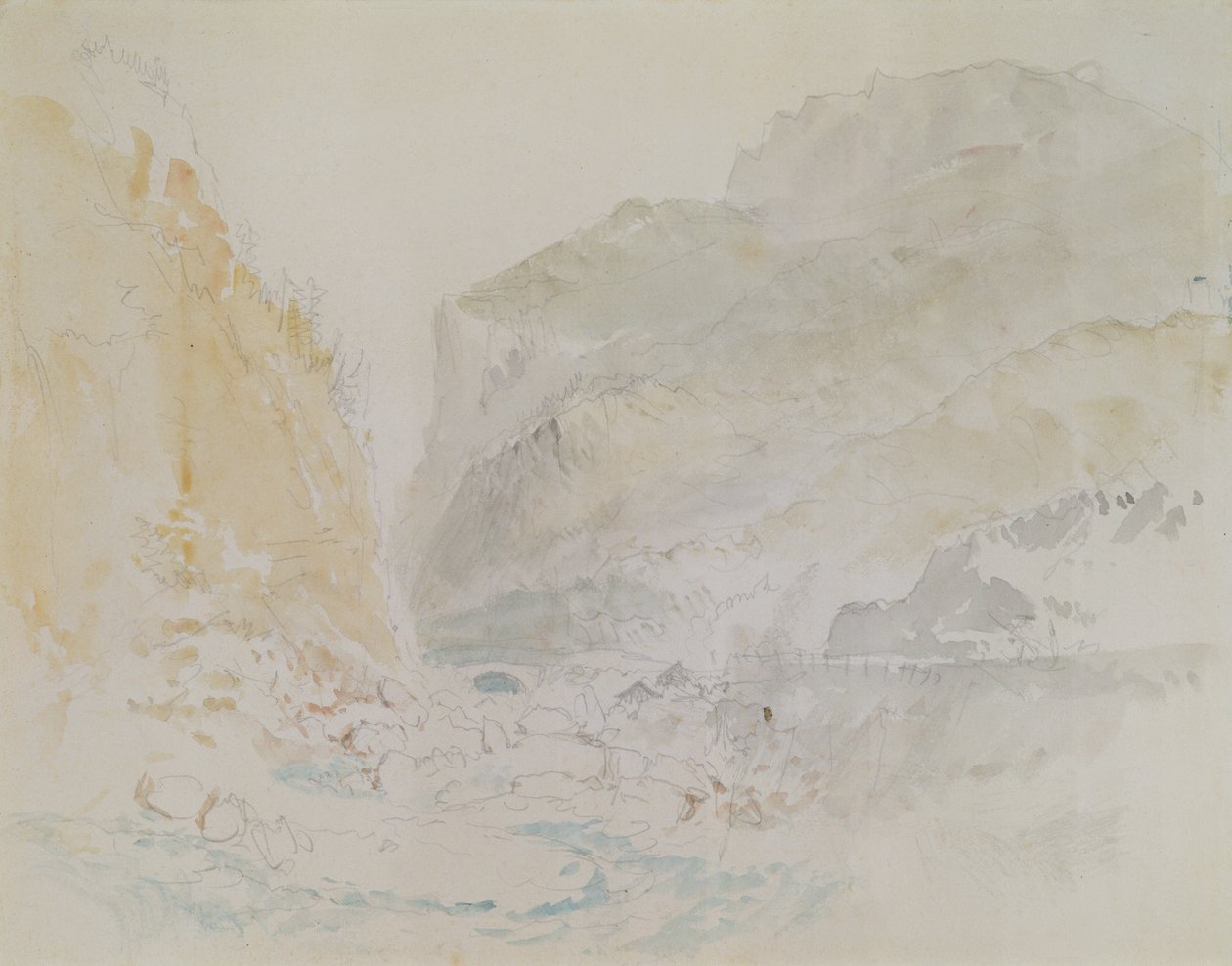Corriente azul, St. Gothard de Joseph Mallord William Turner