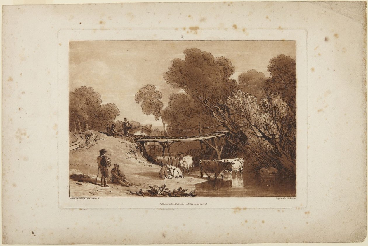 Puente y vacas de Joseph Mallord William Turner